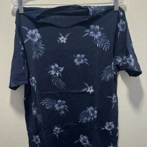 Zara Man Navy Blue Floral TShirt Size Medium